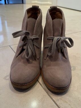 Coach Taupe Suede Ankle Bootie